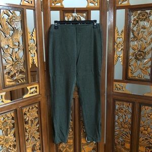 Utopia by Hue Gray Leggings Women Sz M Zipper Hem Detail Cotton Blend Casual